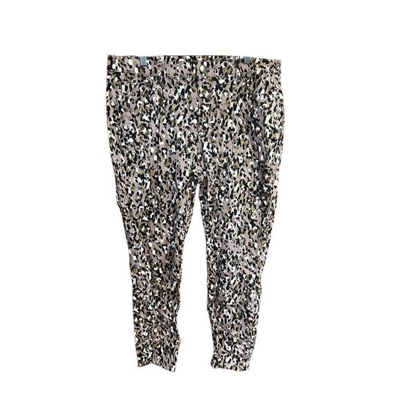 Lane Bryant Mid Rise Skinny Animal Print Pants Purple Sz 16 NWT - Picture 1 of 9